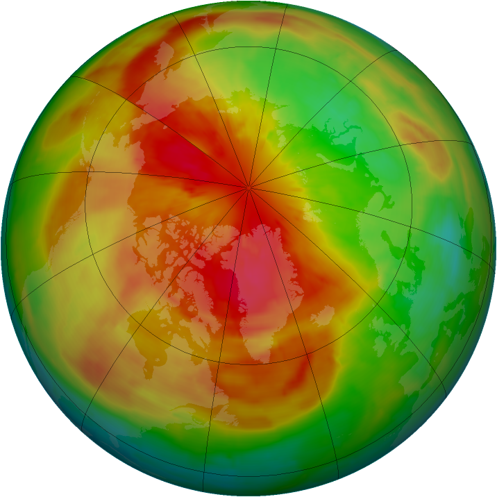 Arctic ozone map for 19 March 2014